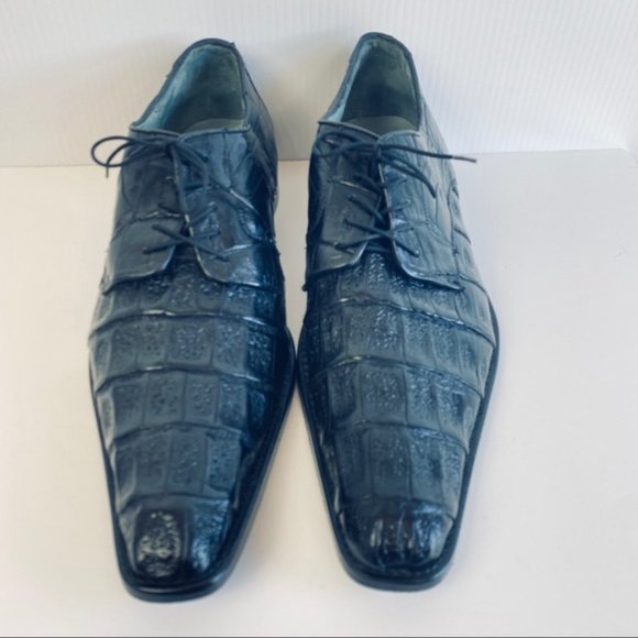 Franco Cuadra Genuine Hornback Crocodile Shoes - Picture 2 of 15